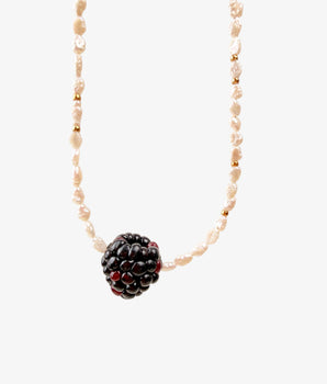 Blackberry Baroque Seed Pearl Choker