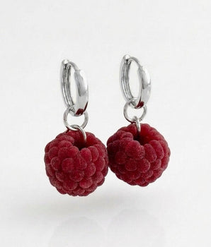 Raspberry Earrings - Silver