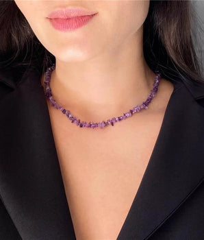 Amethyst Stone Choker