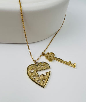 Necklace Heart Key