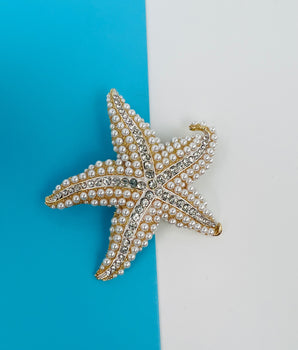 Pearl Starfish Brooch