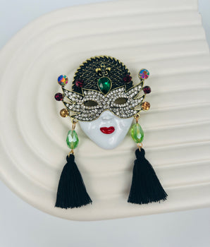 Venetian Mask Brooch